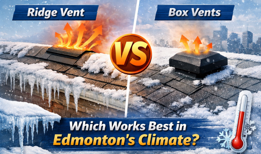 Ridge Vent vs Box Vent: Which Roof Ventilation System Works Best in Edmonton’s Climate?